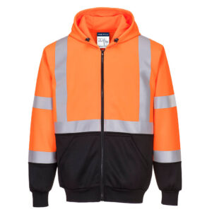 Warnschutz Sweatjacke mit Kapuze B315