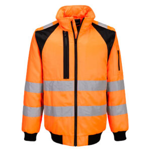 Warnschutz Pilotjacke mit Fleecefutter CD898