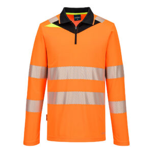 Hi-Vis Polohemd Langarm für hohe Sichtbarkeit DX419