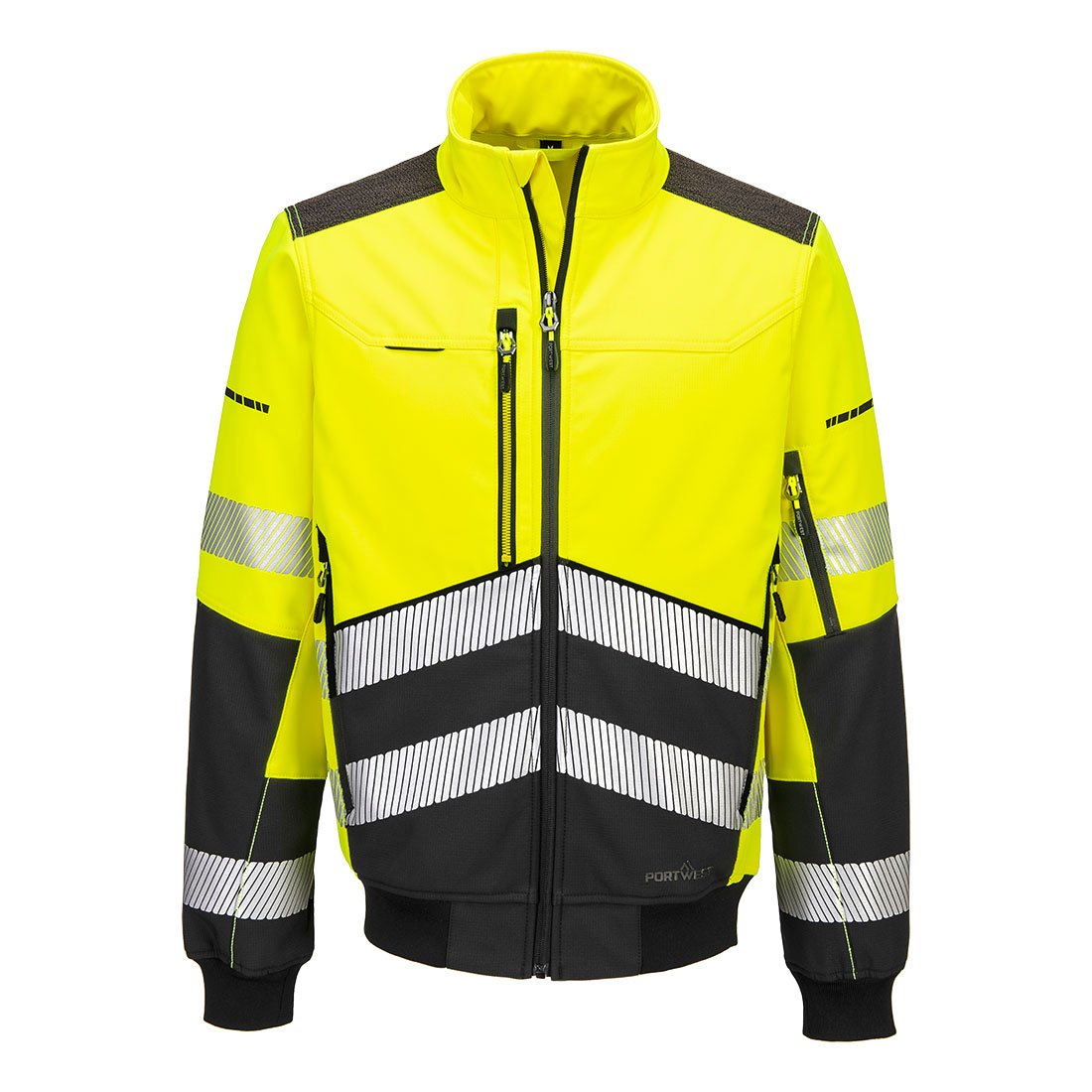 Hi-Vis Softshell Jacke für mehr Sicherheit EV468 – Bild 2