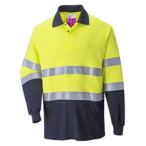 Flammhemmendes Hi-Vis Poloshirt Langarm FR74