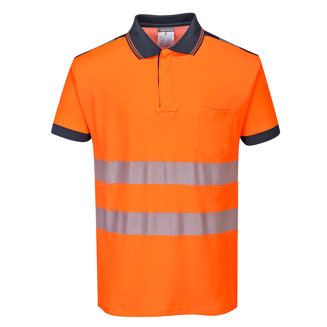 Komfortables Warnschutz Polo-Shirt mit T180 – Bild 2